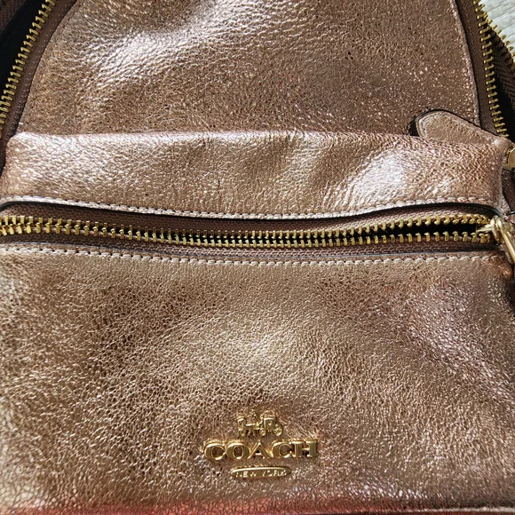 Coach Metallic Rose Gold Mini Backpack - Picture 2 of 5